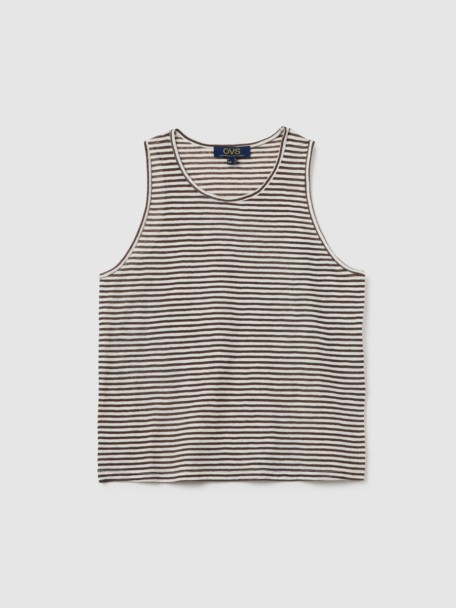 Women's Regular Fit Multicolour Sleeveless Top in Cotton Blend_4