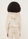Girl's beige pure cotton hoodie in relaxed fit_1