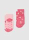 Set of pink elasticated cotton baby girl socks_1