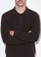Brown pure cotton over-fit polo-collar knit_2
