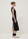 Black sleeveless fitted stretch cotton dress_2