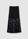 Long black skirt with lace details_4