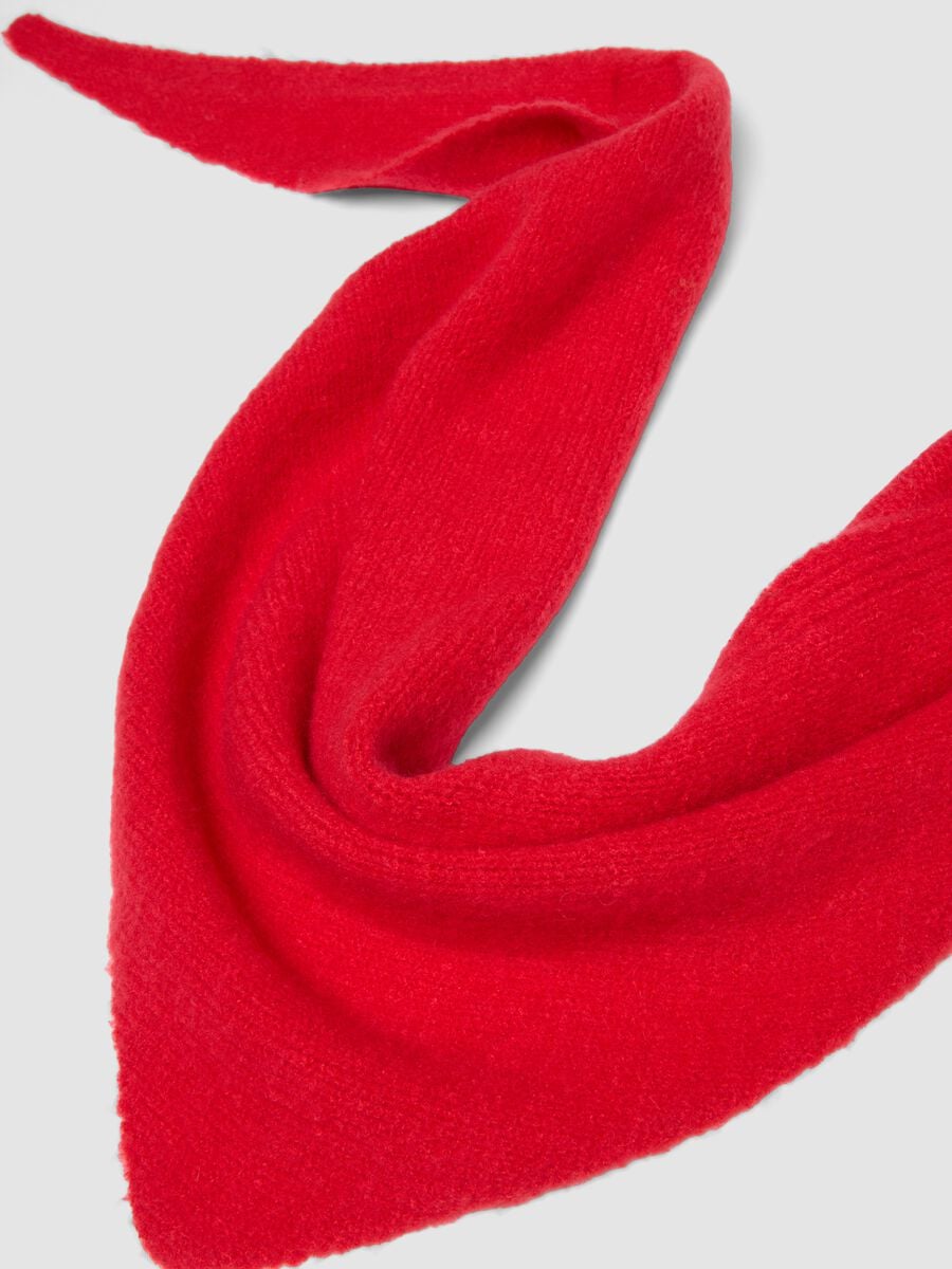 Sciarpa rossa in tessuto elasticizzato_1