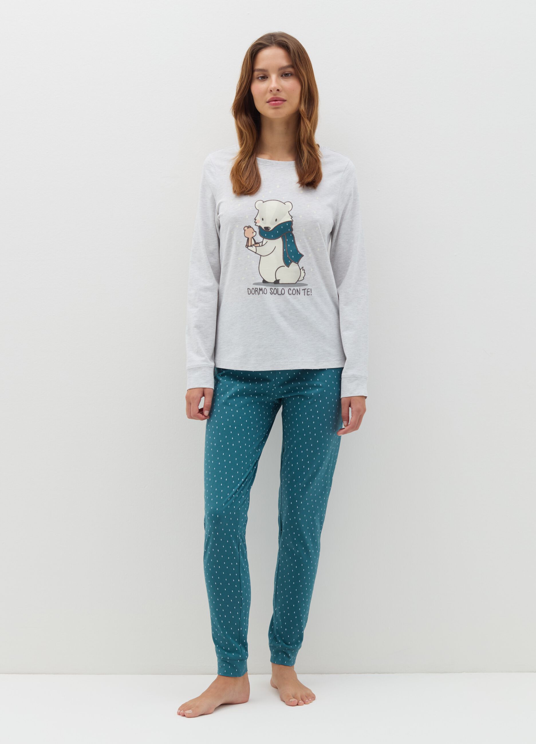 Long organic cotton pyjamas