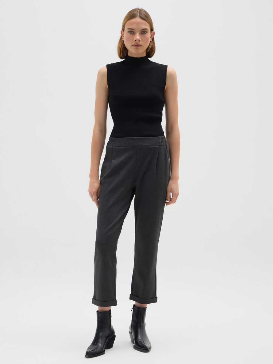 Black Regular Fit Tank Top_1
