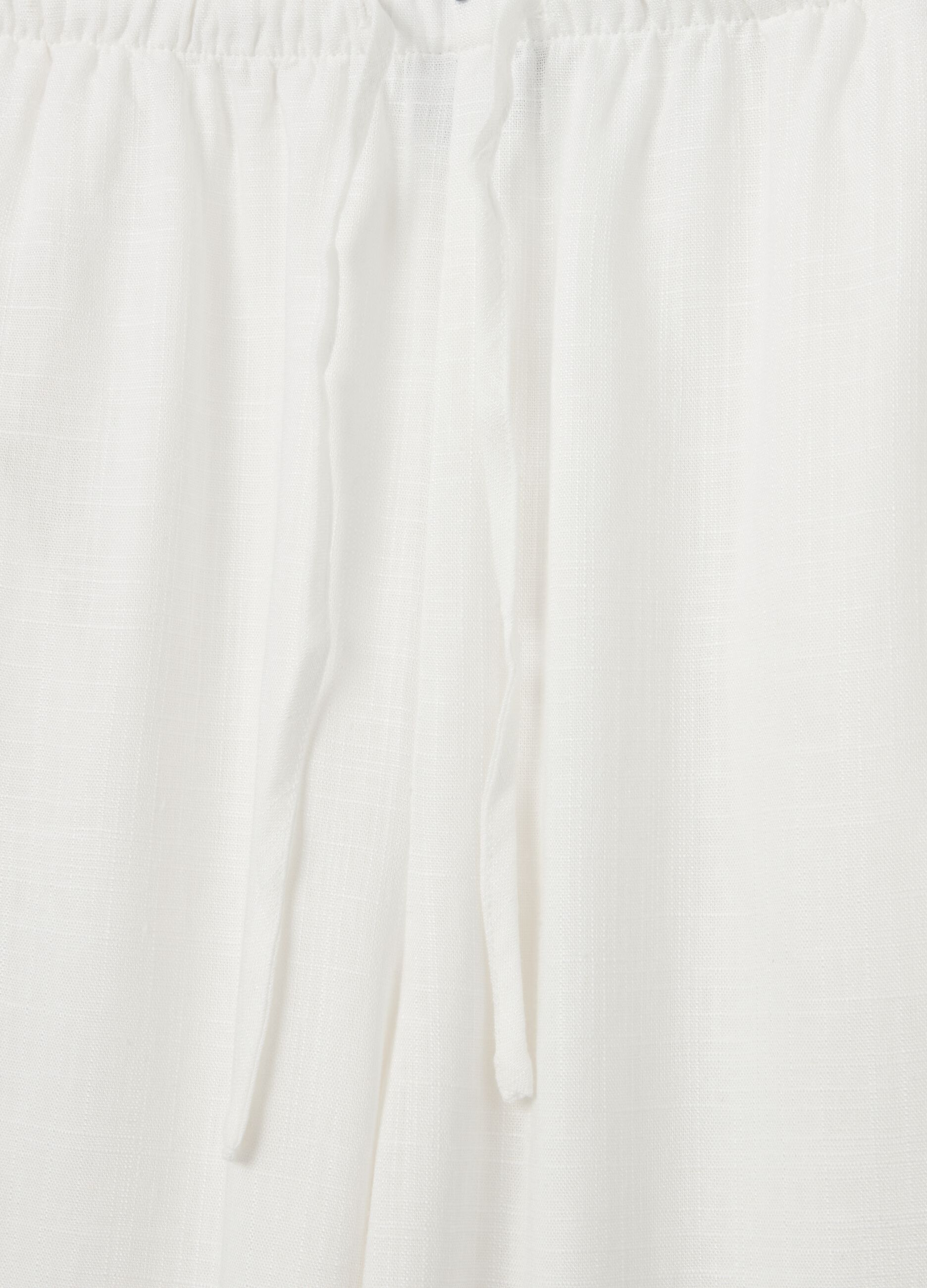Relaxed-fit trousers in viscose and linen