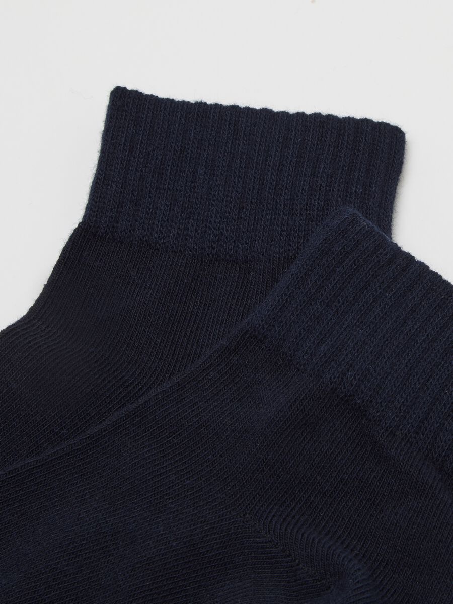 Blue Cotton Blend Sock Set_1