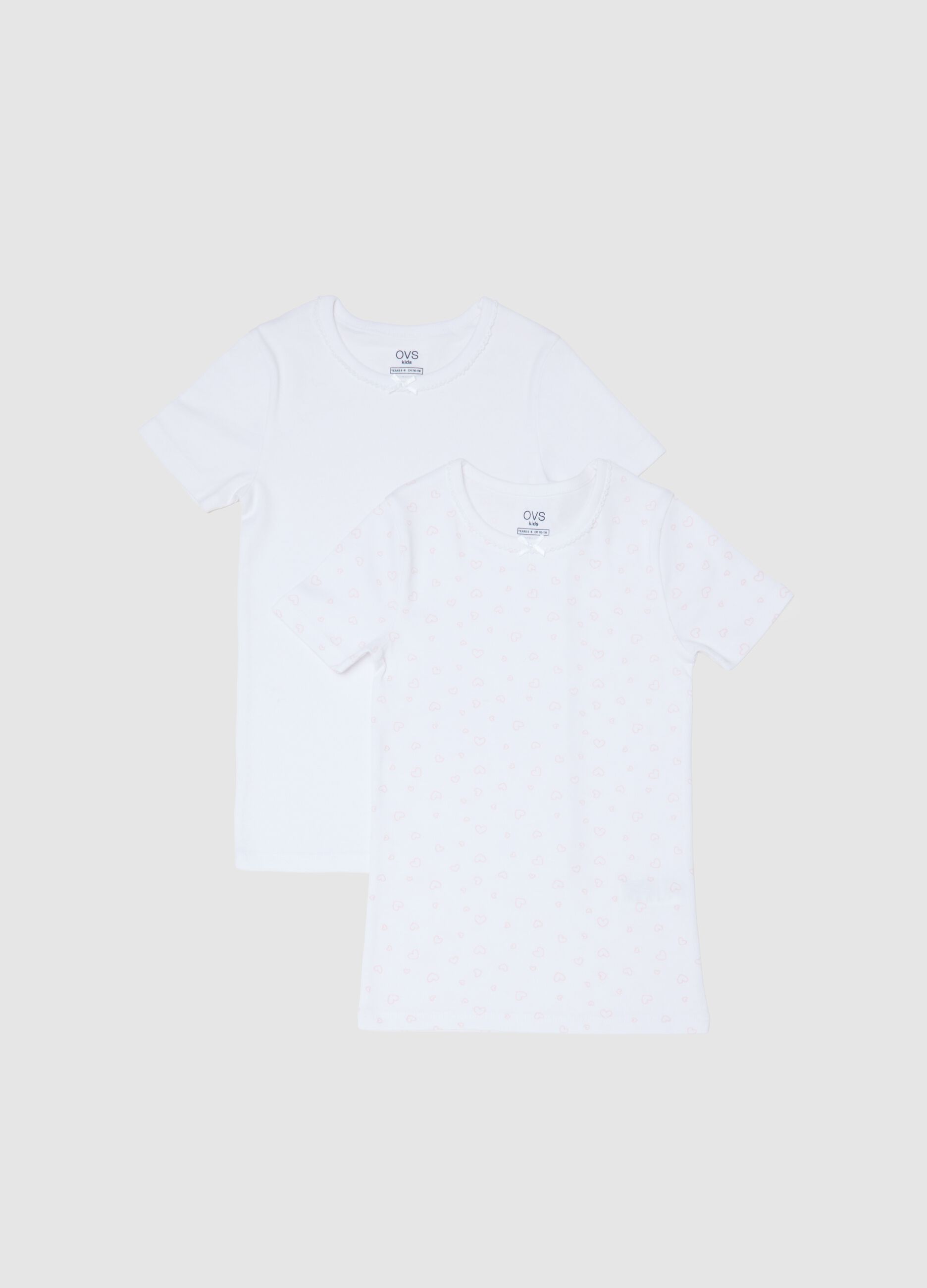 Twin Pack Short Sleeve White Cotton T-shirt