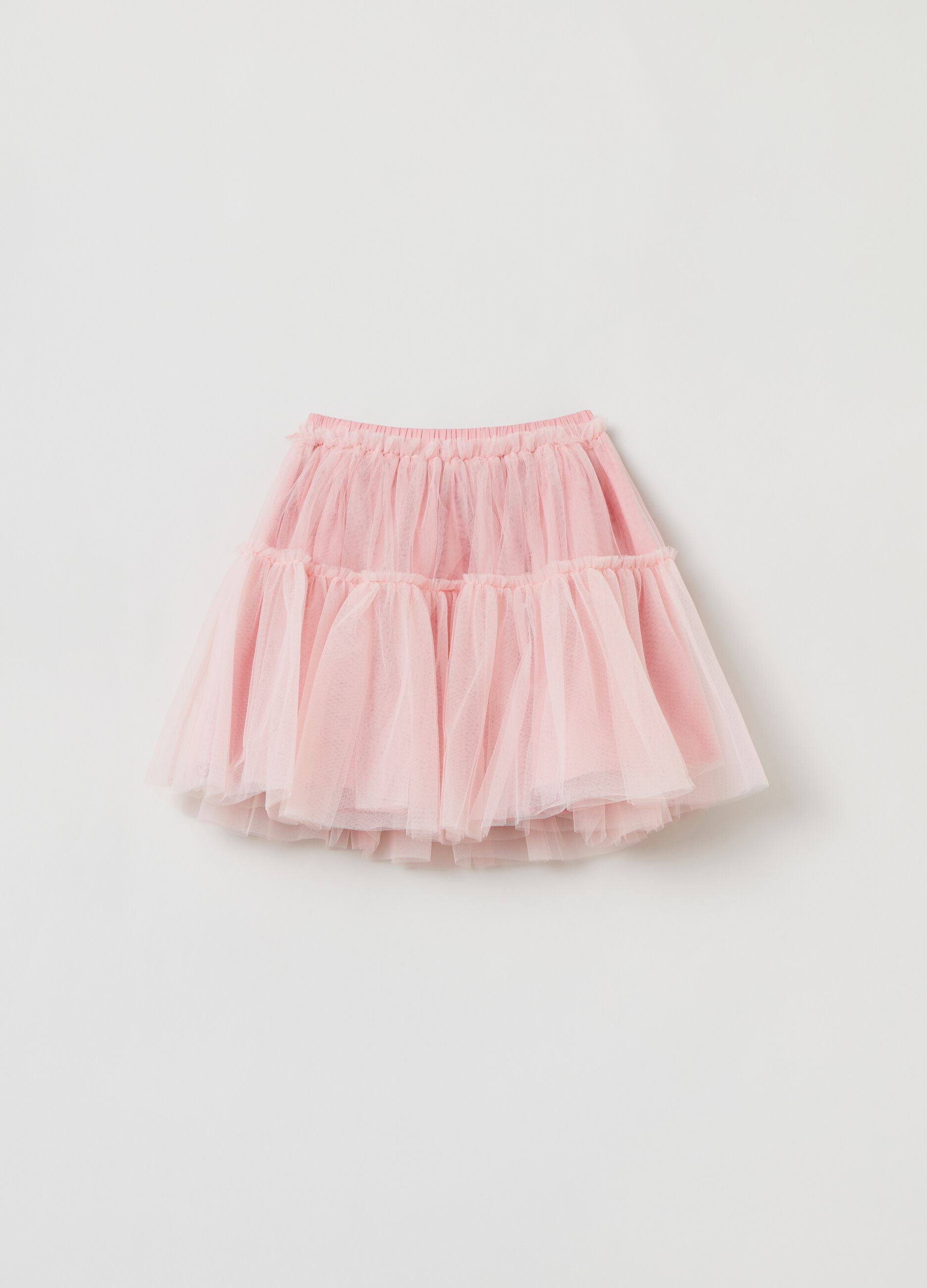Minigonna in tulle a balze_0