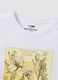 Regular fit white pure cotton t-shirt with print_5