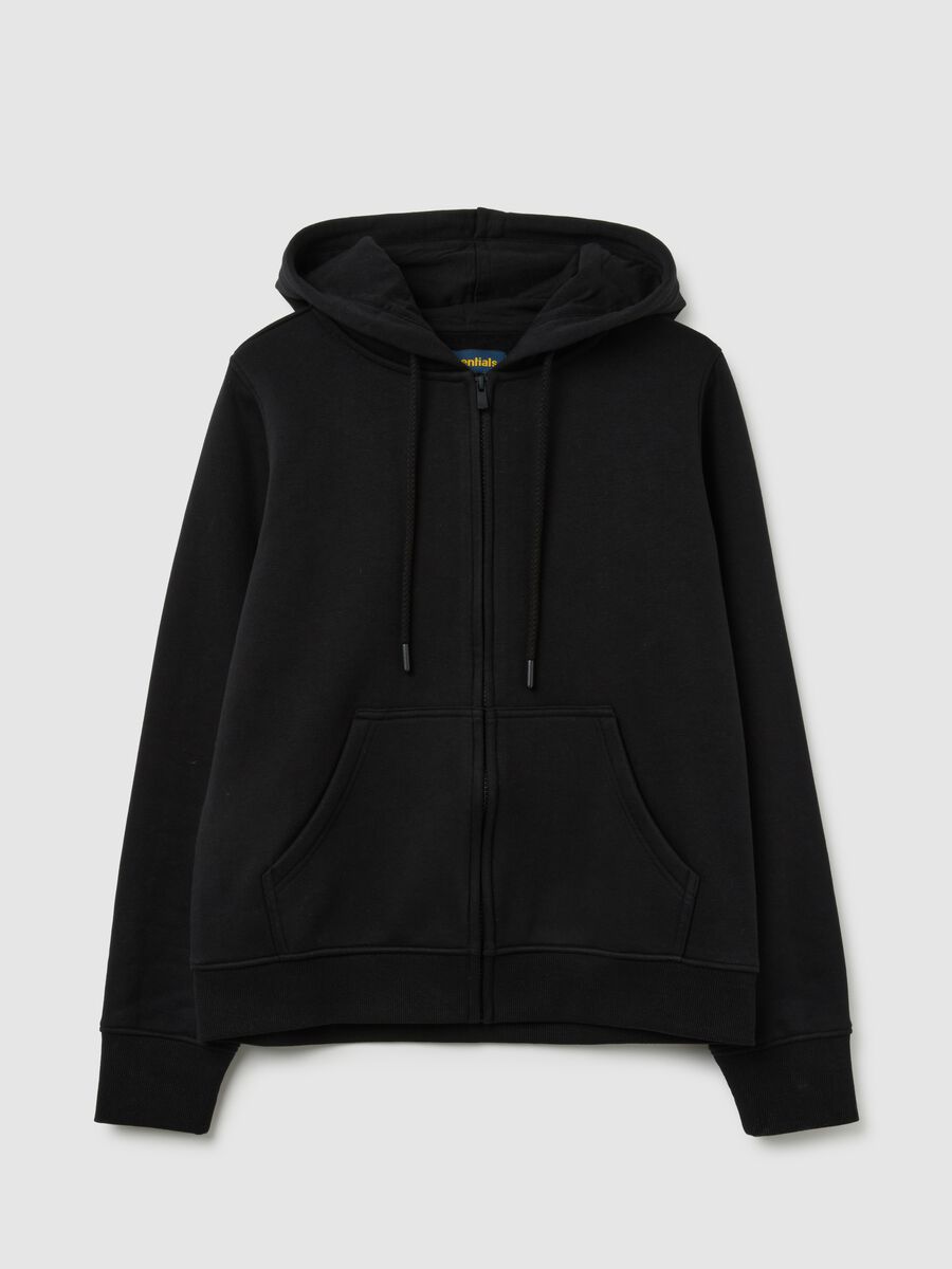 Felpa in misto cotone nera regular fit_4
