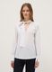 White pure cotton regular fit shirt with ribbon collar_1