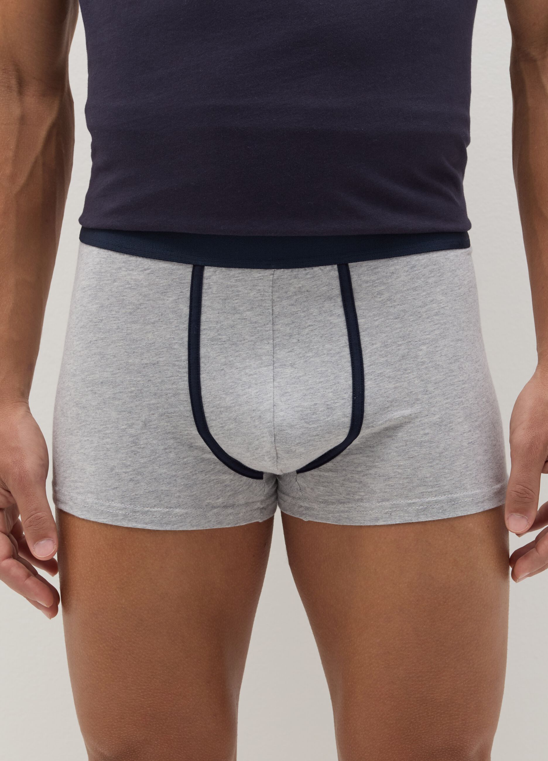 Three-pack boxer shorts with contrasting details