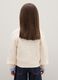 Girls' beige regular fit cardigan with knitted pattern_2