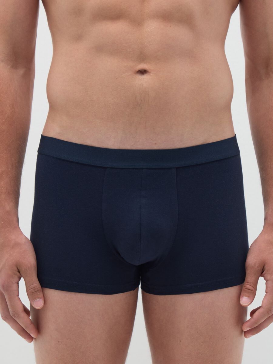 Set of three-pack cotton stretch blue regular fit boxers_1