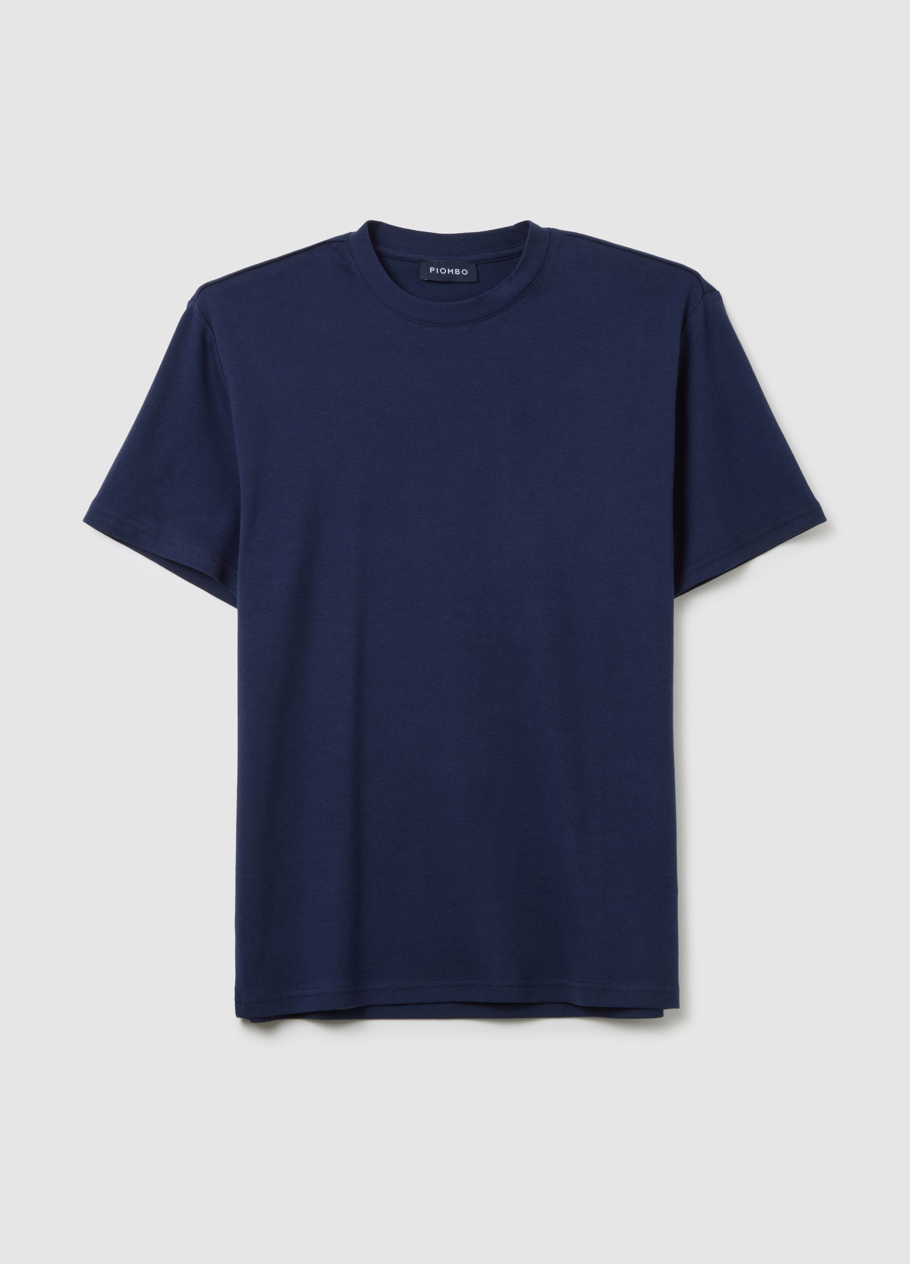 T-shirt in puro cotone blu regular fit