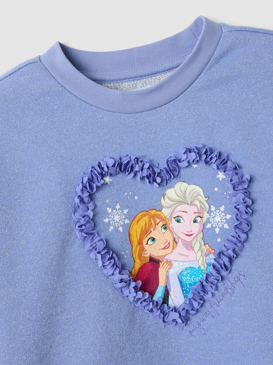Purple Frozen-themed cotton-blend jogging set for girls_1