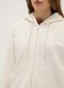 Beige cotton-blend regular fit hoodie with zip_3