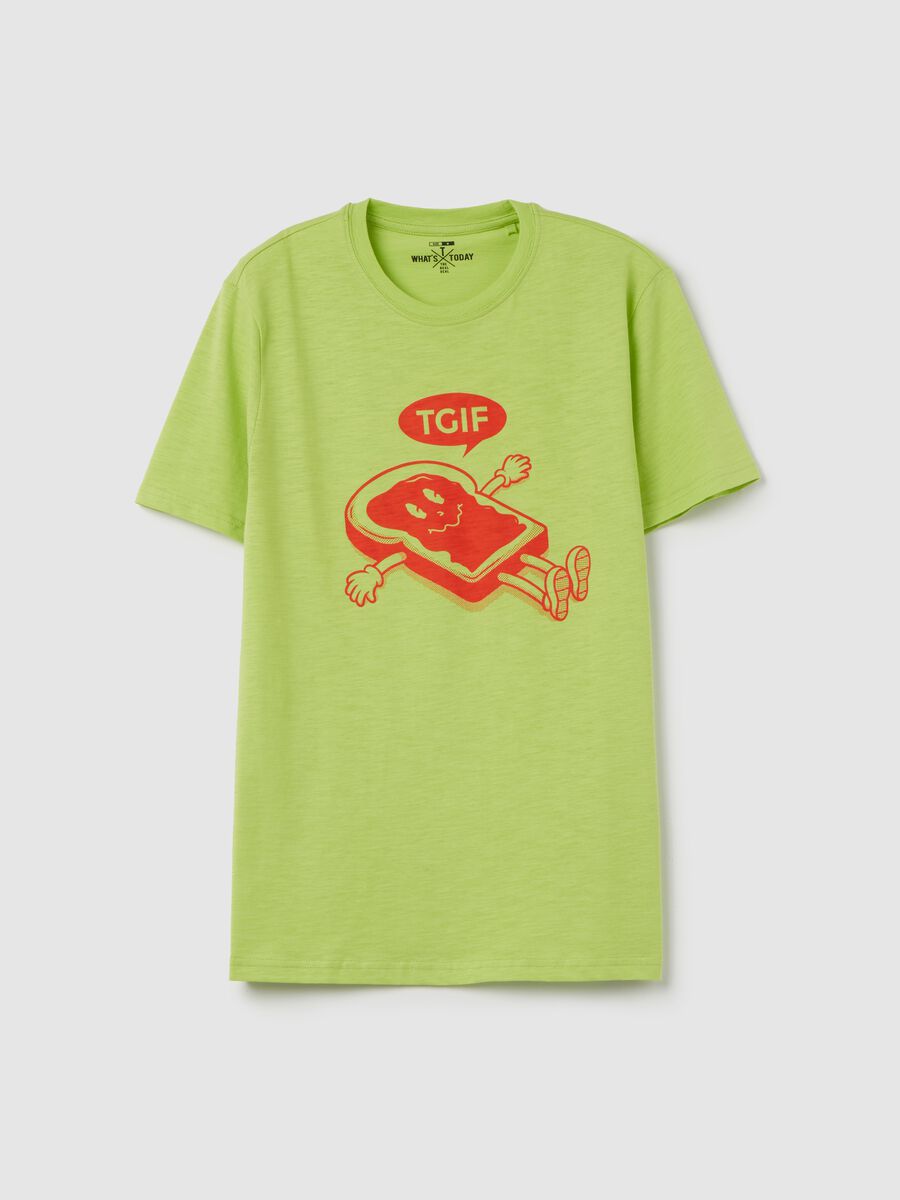 T-shirt in slub jersey "TGIF"_4