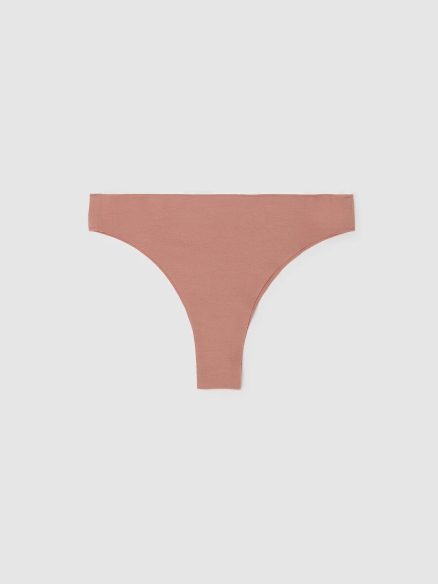 Pink cotton Brazilian briefs regular fit_4