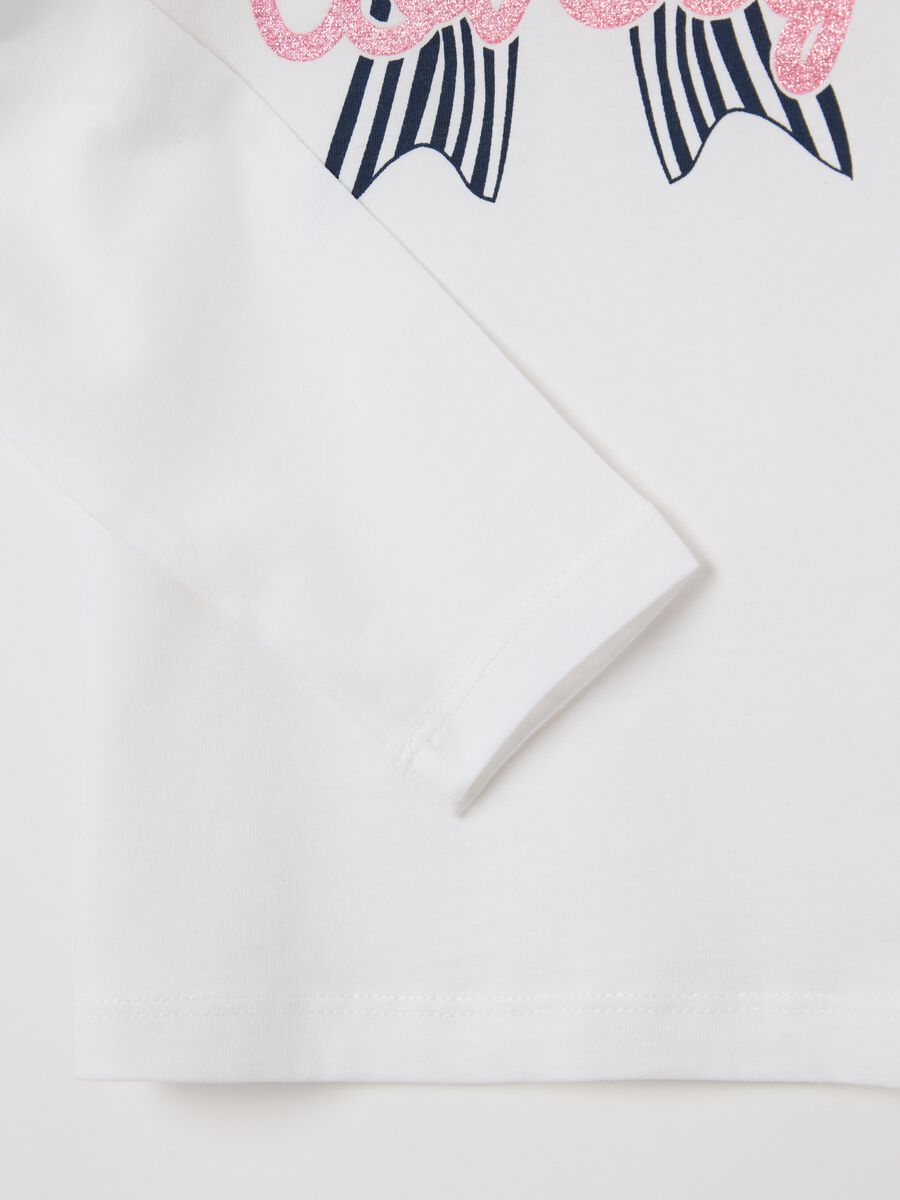 "Lovely" T-shirt with long sleeves in cotton_2