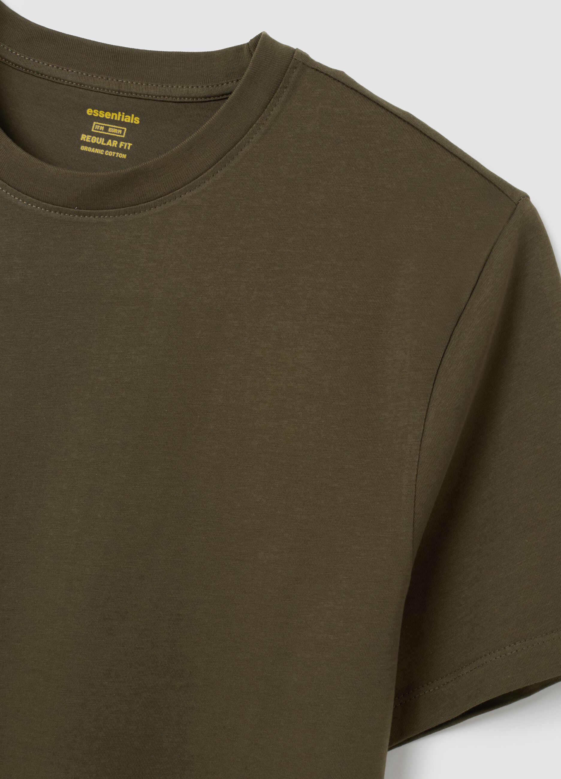 T-shirt in puro cotone verde regular fit