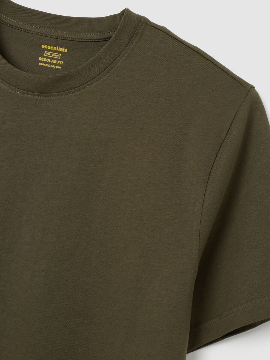 T-shirt in puro cotone verde regular fit_1