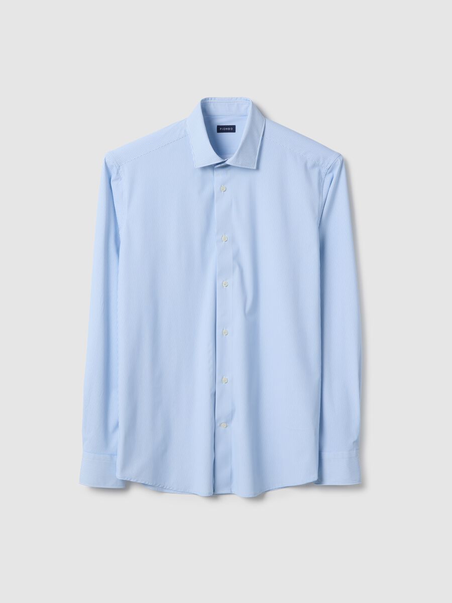 Camicia a maniche lunghe a righe multicolor slim fit_4