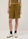 Green cotton-blend regular-fit shorts with elasticated waistband_1