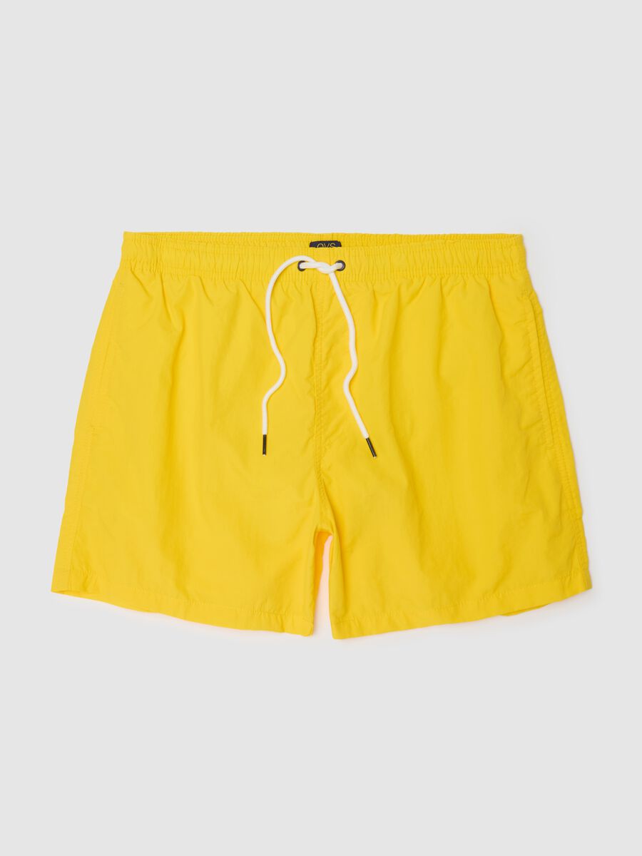 Men's Yellow Regular Fit Swim Shorts_0