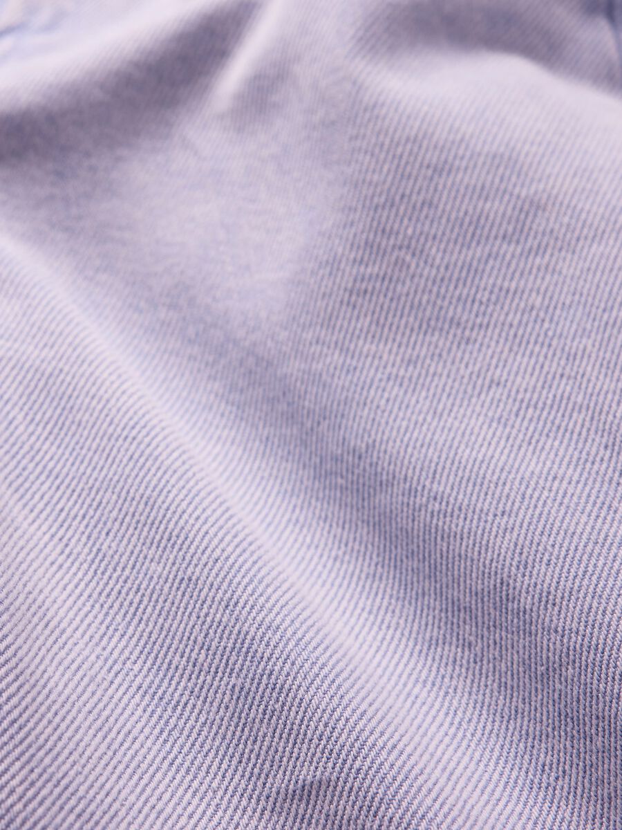 Purple wide leg jeans in cotton and Lyocell_4