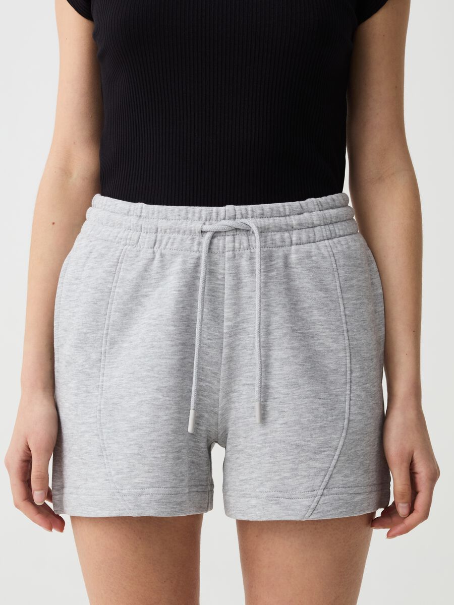 Shorts Essential con cuciture in rilievo_1