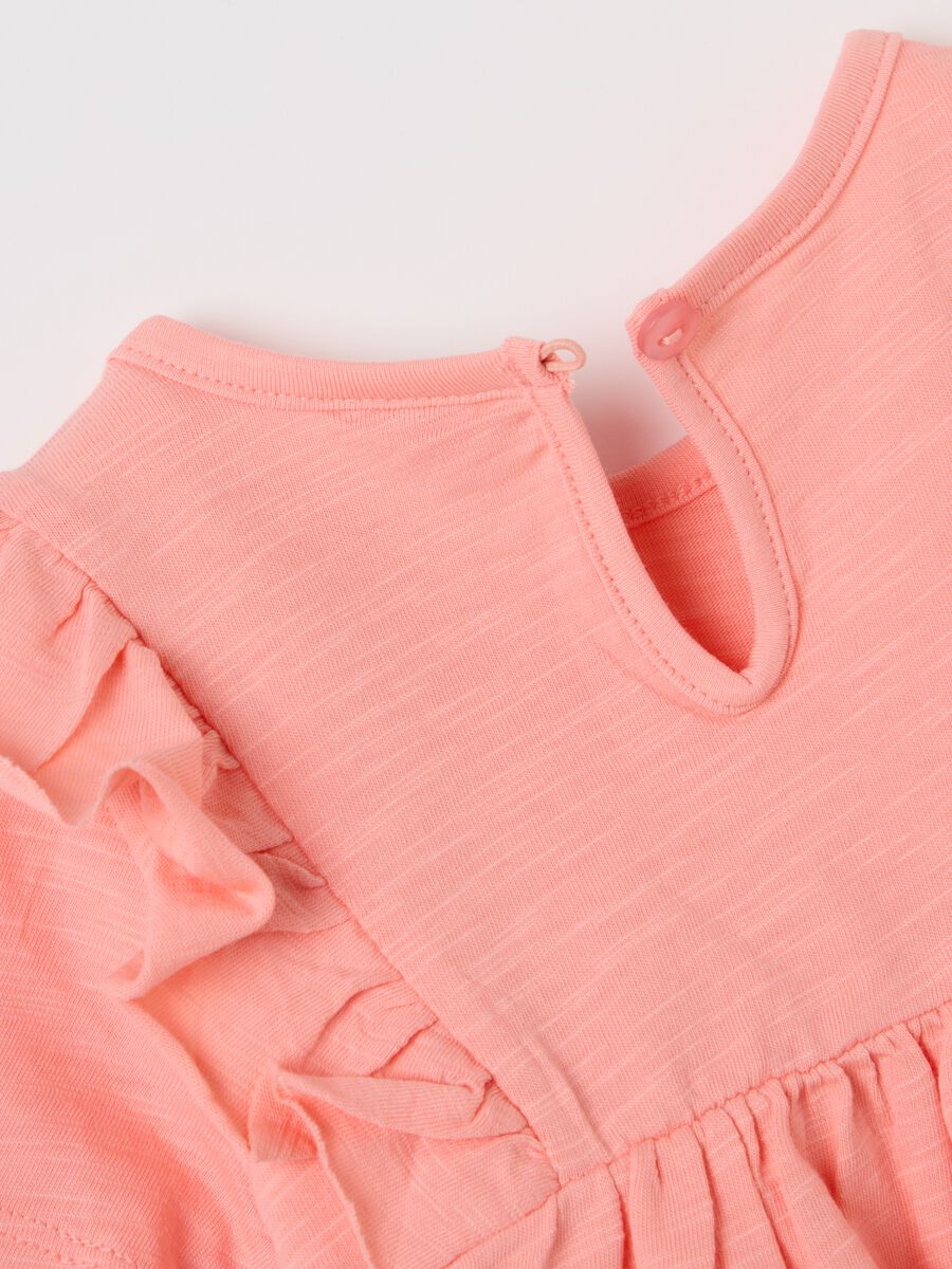 Cotton T-shirt with flounce_2