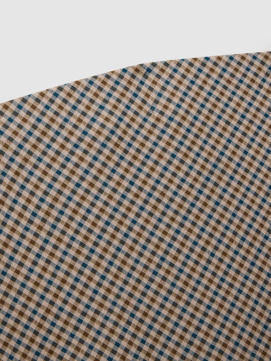 Multicolour Elasticated Maternity Skirt with Micro Checks_5