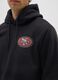 Black cotton blend hoodie with San Francisco 49ers logo_3