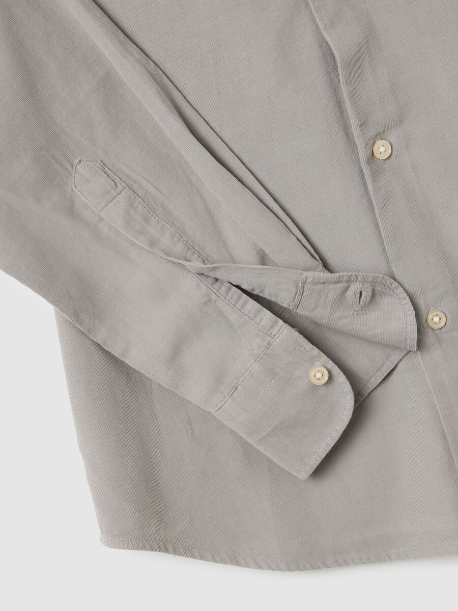 Grey pure cotton regular fit shirt_1