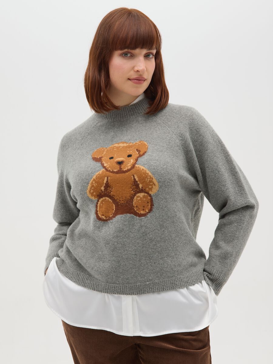 Grey Sweater with Print_1