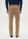 Pantaloni in cotone marrone slim fit_3