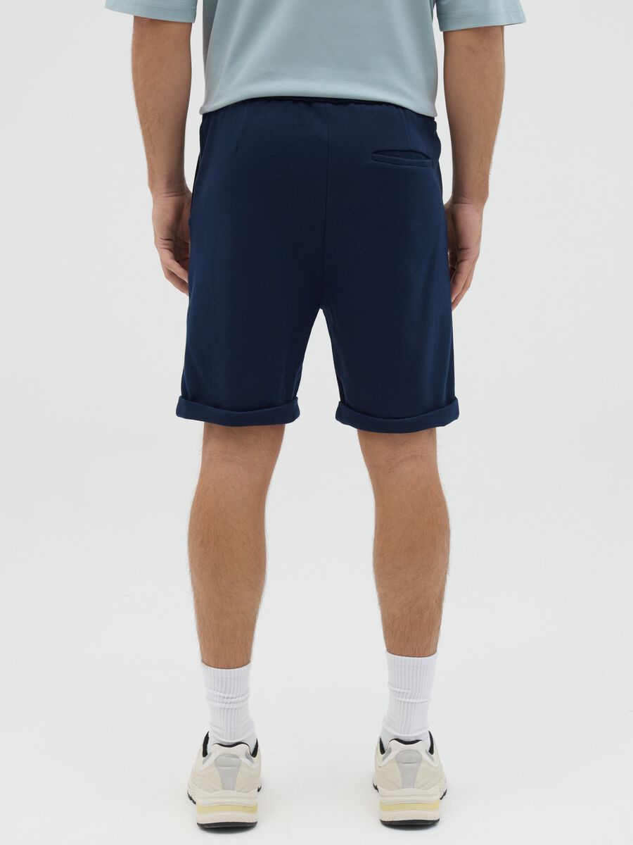 Chino Bermuda shorts in cotton with drawstring_1