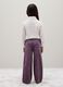 Girls' Wide Leg Purple Cotton Trousers_1