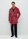 Multicoloured plaid coral fleece dressing gown with belt_0
