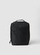 Black water-repellent backpack with front pocket and padded shoulder straps_0