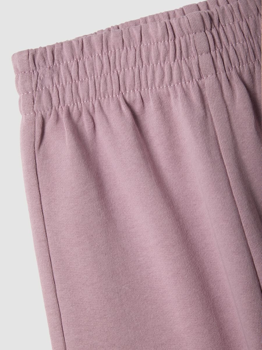 Pink pure cotton girls&rsquo; jogger trousers, regular fit_2