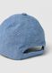 Baby blue denim pure cotton hat with crocodile_2