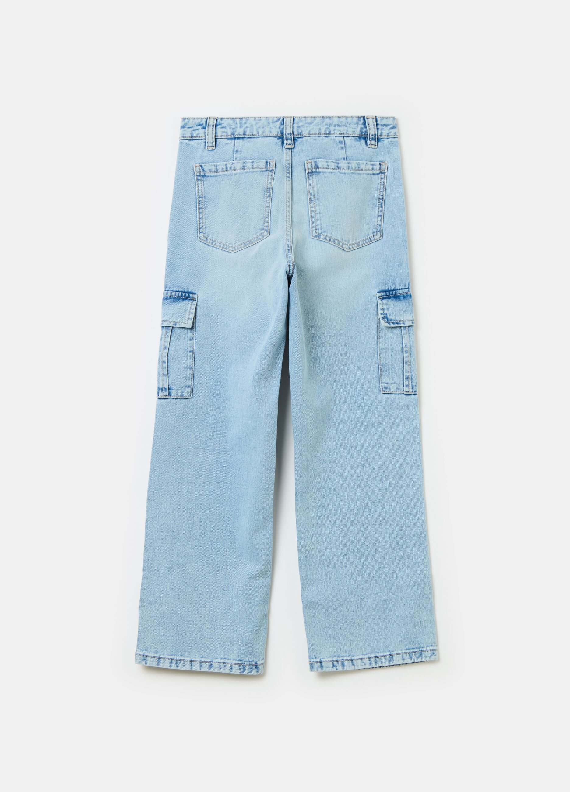 Jeans cargo acid wash