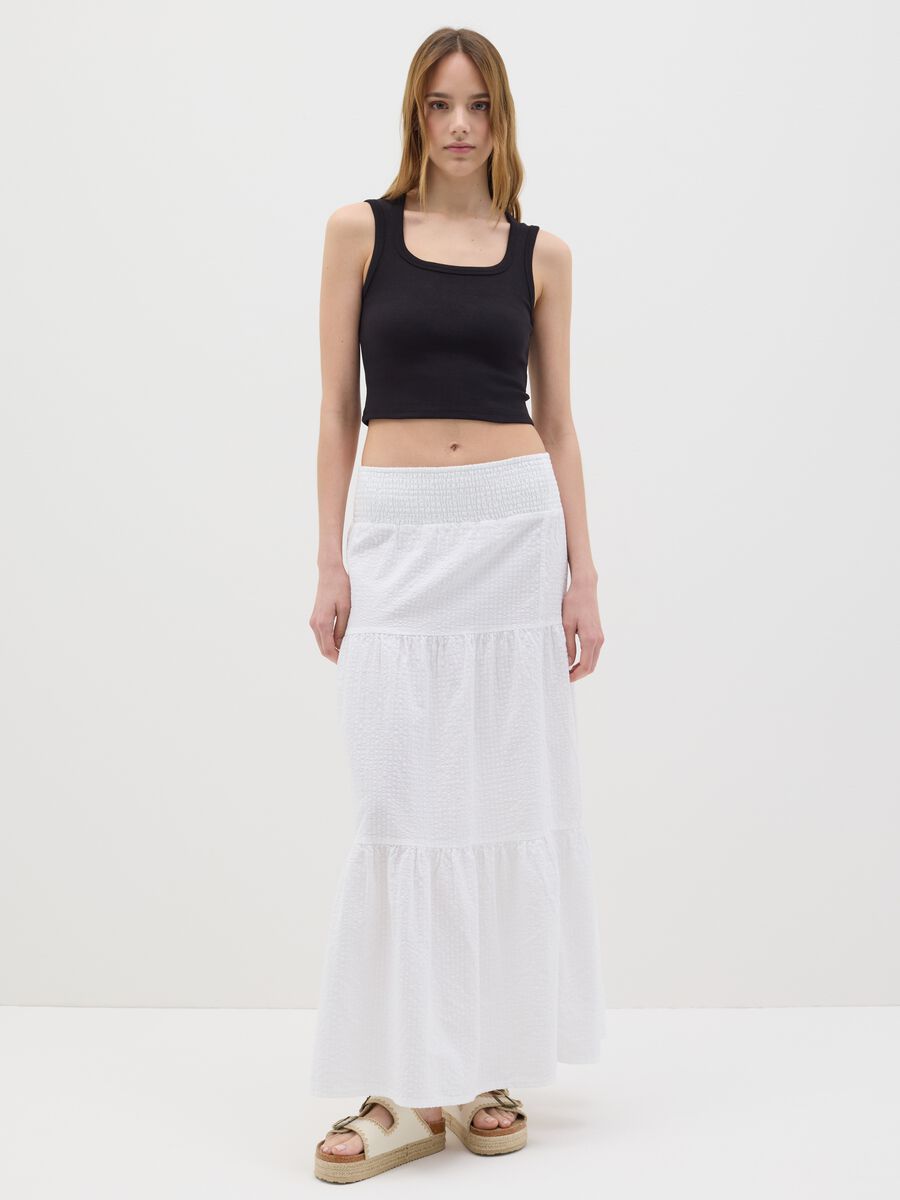 Stretch Cotton Black Tank Top B.Angel_1