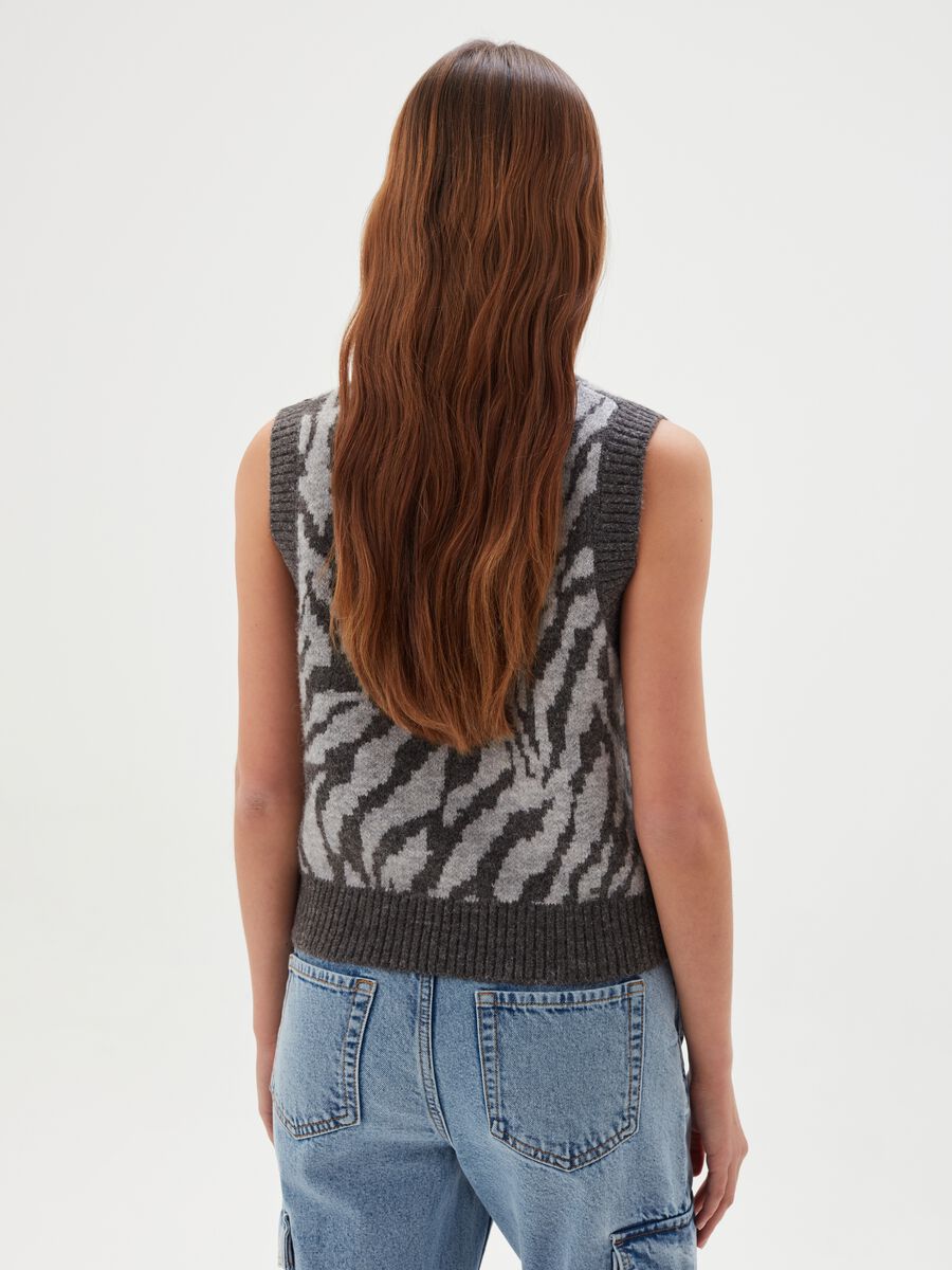 Waistcoat with zebra pattern_2