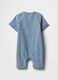 Denim Baby Romper with Colourful Embroidery_1