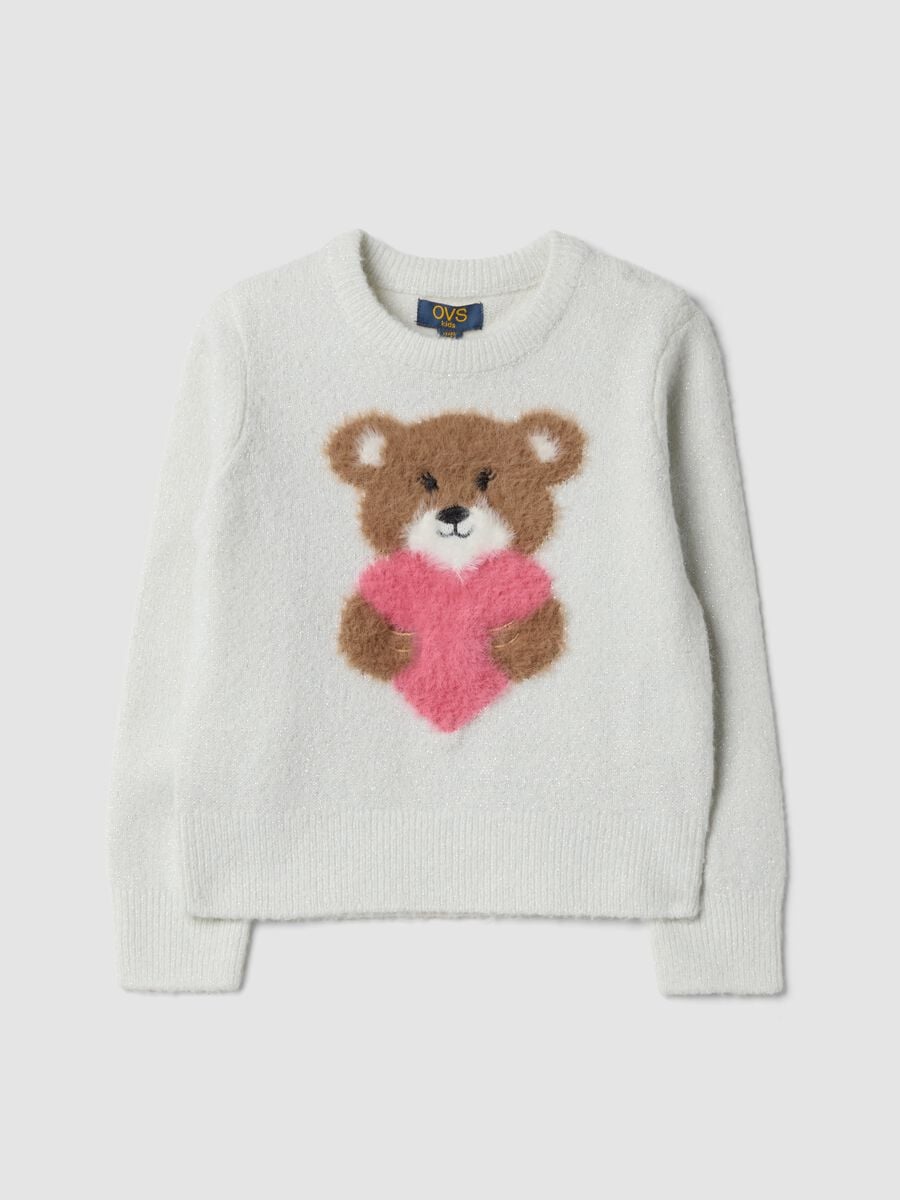 Maglia bianca in tessuto elasticizzato con girocollo_0