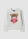 White stretch crew-neck top_0